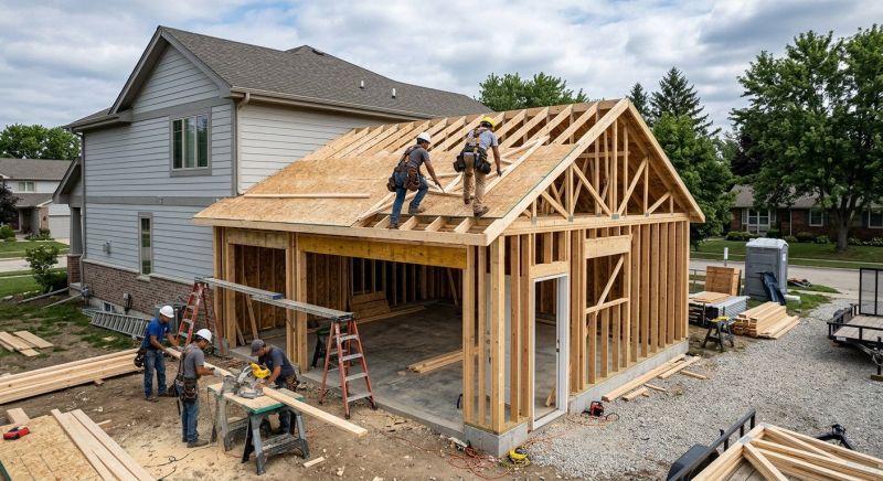 Attached Garage Construction in Cypress, TX